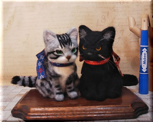 【マルス様オーダーページ】サバトラ猫さんとシャム猫さんのあみぐるみ マルス様オーダーページ】サバトラ猫さんとシャム猫さんのあみぐるみ