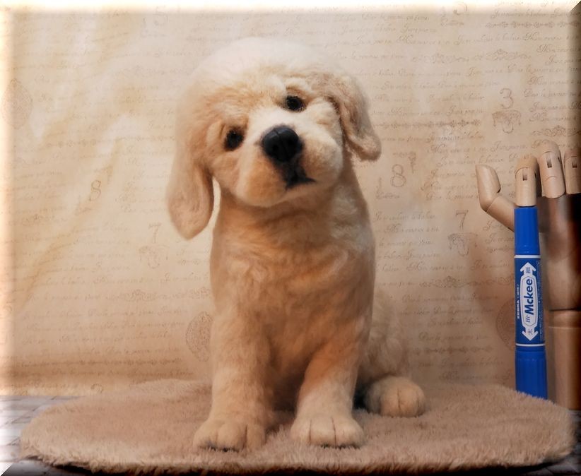 羊毛フェルト 犬 ゴールデンレトリバー