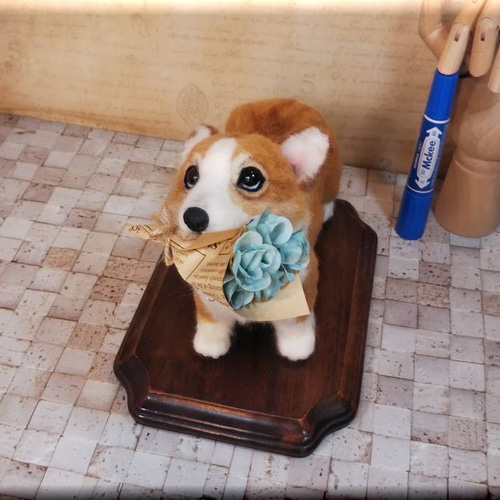 羊毛フェルト　ウエルシュコーギー 羊毛フェルト 犬 コーギー ウェルシュ・コーギー いぬ イヌ 犬