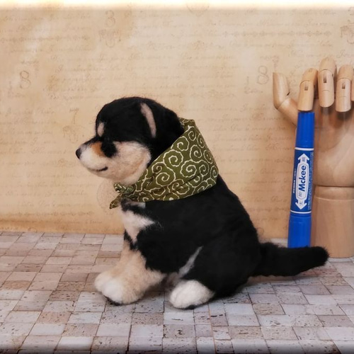 Yahoo!オークション - 羊毛フェルト 犬 柴犬 黒柴 子犬