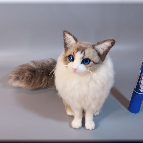 羊毛フェルト*ラグドール猫ちゃん*バンドメイド猫