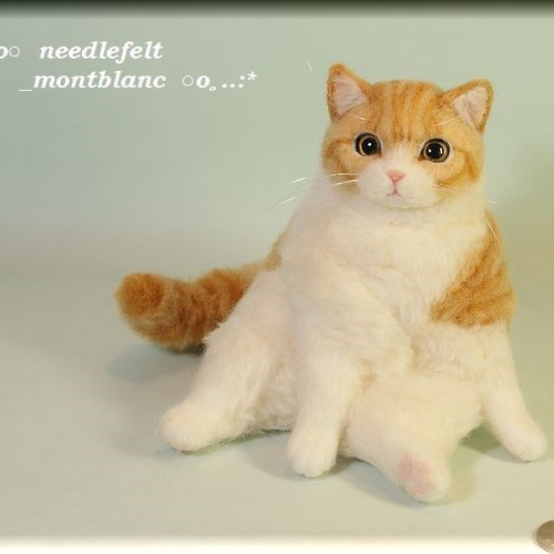 羊毛フェルト】二股尻尾招き猫