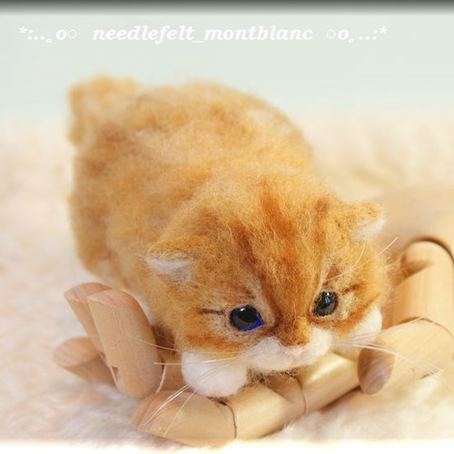 羊毛フェルト 猫 茶トラ仔猫『チョロン君』