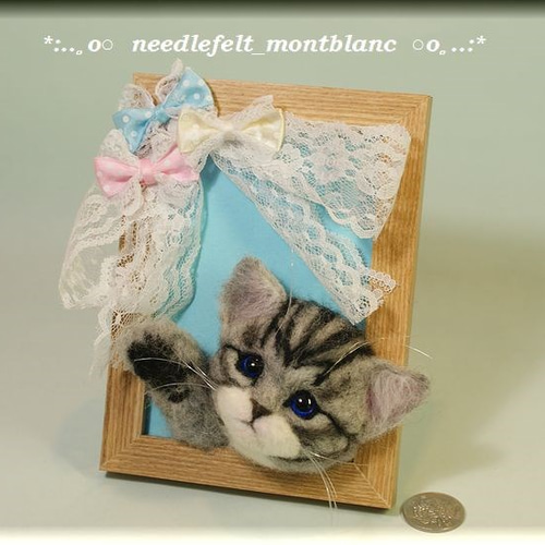 羊毛フェルト 猫 アメリカンショートヘア ねこ ネコ アメショ