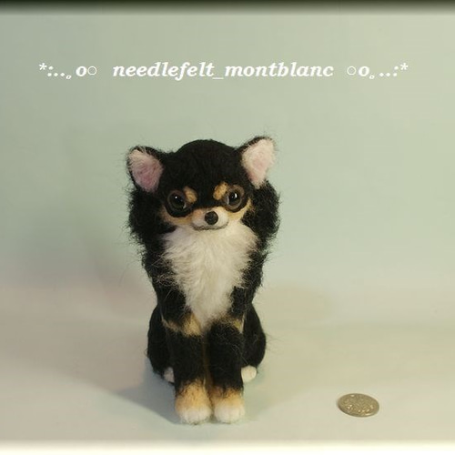 ☆シャロ様専用☆羊毛フェルト【ロングコートチワワ】犬 ☆シャロ様専用☆羊毛フェルト【ロングコートチワワ】犬
