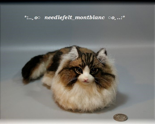 羊毛フェルト　猫　ノルウェージャンフォレストキャット 0_9d8a094f299d08122957d0676bf5