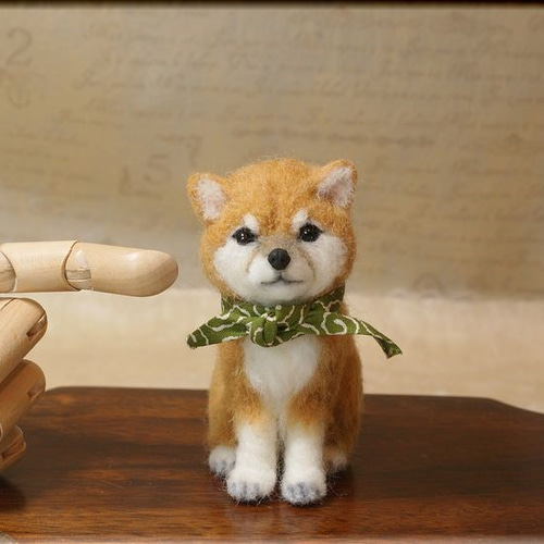 モンブラン 羊毛フェルト 犬 白柴ちゃん Yahoo!オークション - ぴのきち 9.0cmの白柴さん 羊毛フェルト