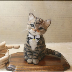 羊毛フェルト 猫 キジ猫 キジトラさん ねこ ネコ 羊毛フェルト