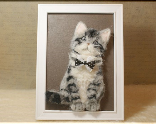 た*ん様 羊毛フェルト 猫 アメリカンショートヘア 羊毛フェルト・猫アメリカンショートヘア - FELTPET ATELIER HIRO