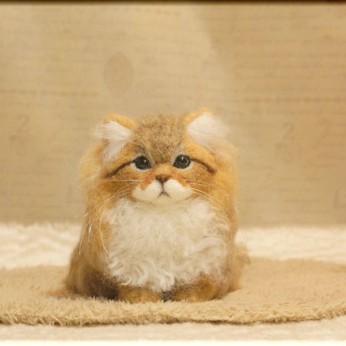 羊毛フェルト　猫　人形　オーダーメイド　専用　長毛　ペルシャ　チンチラ オーダー】羊毛フェルト 猫 犬 ペルシャ チンチラ ハチワレ