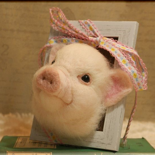 ◇sold out◇羊毛フェルト ブタ ミニブタ こぶた Tea cup pig - ぬいぐるみ