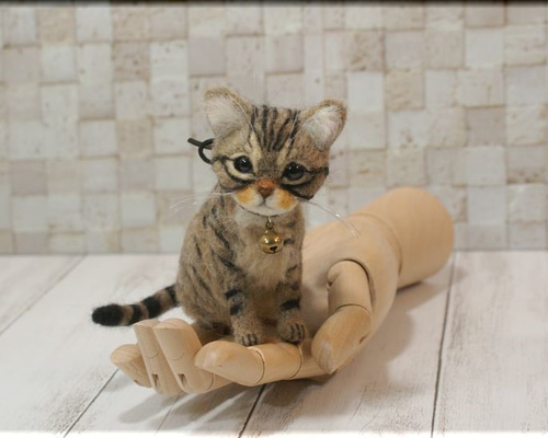 羊毛フェルト 猫 きつ 茶トラ キジトラ