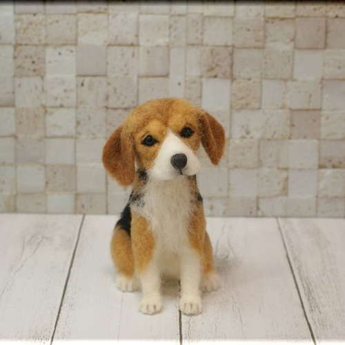 k*様 羊毛フェルト ビーグル わんちゃん 犬 デフォルメ 可愛い