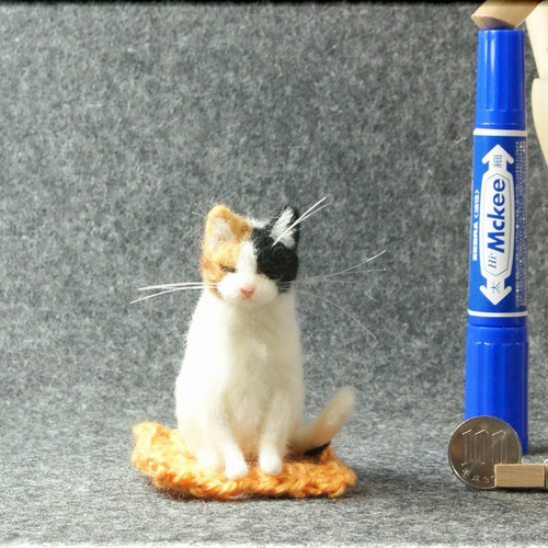 羊毛フェルト ハンドメイド 猫 三毛猫 【公式通販】