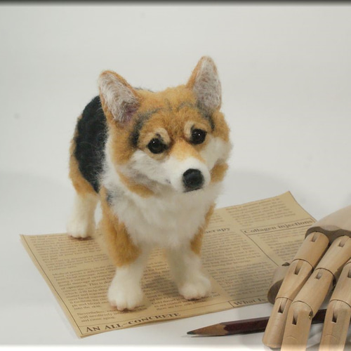羊毛フェルト 犬 コーギーさん ウェルシュ・コーギー 犬