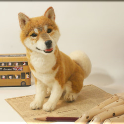 モンブラン 羊毛フェルト 犬 白柴ちゃん 羊毛フェルト 犬 柴犬 白柴 羊毛フェルト masapan 通販 6172885