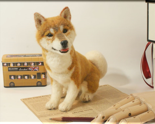 モンブラン様専用 羊毛フェルト 犬 白柴ちゃん