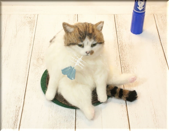 まこ様専用 羊毛フェルト ハンドメイド ブサかわ猫 転がら