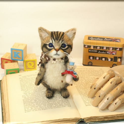 羊毛フェルト　キジトラ(子猫) hm441-645main.jpg