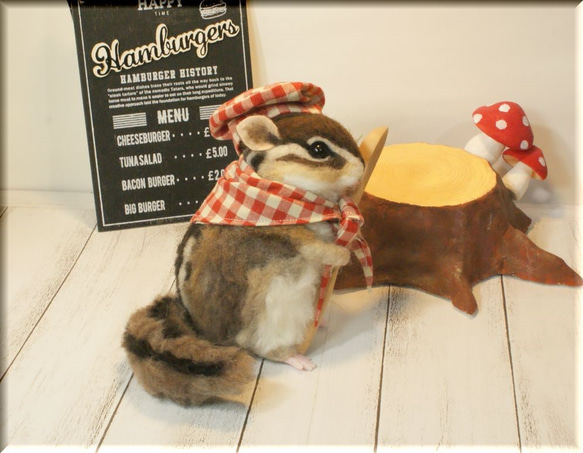 m*u様 riboさま　羊毛マスコット　アーティストベア　作家　りす　リス　ボン 483940bca12cb8358a4b08a4466337