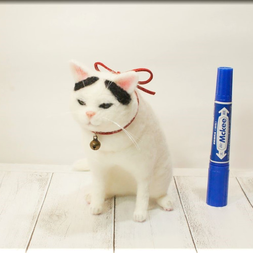 羊毛フェルト 猫 ブサイクな猫さん ねこ ネコ 猫フィギュア 羊毛