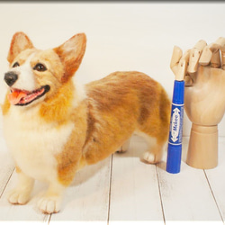 羊毛フェルト　犬　コーギー　ウェルシュ・コーギー　犬フィギュア 3枚目の画像
