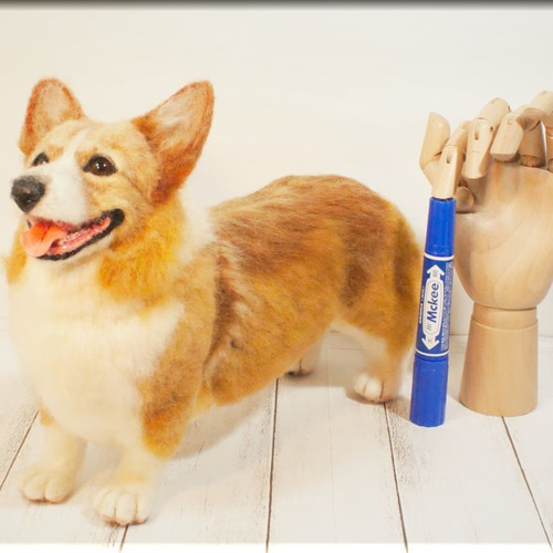 羊毛フェルト　ウエルシュコーギー 羊毛フェルト 犬 コーギー ウェルシュ・コーギー いぬ イヌ 犬