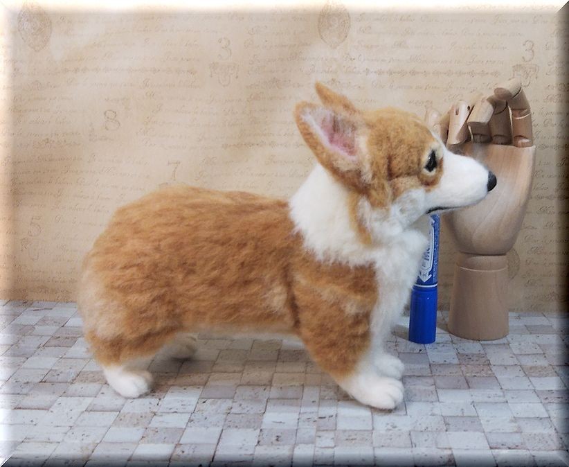 羊毛フェルト 犬 コーギーちゃん ウェルシュ・コーギー 犬
