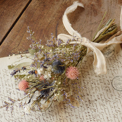 小花のドライフラワー ミニスワッグ（再再販） ドライフラワー