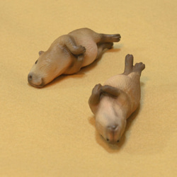 慵懶的水豚  筷架/筆架/療癒小物 第3張的照片