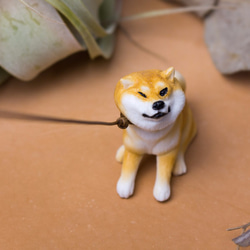 柴犬 Shiba Inu 不想回家的柴犬 /手工雕刻擺飾 / 附牽繩 第4張的照片