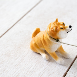 柴犬 Shiba Inu 不想回家的柴犬 /手工雕刻擺飾 / 附牽繩 第6張的照片