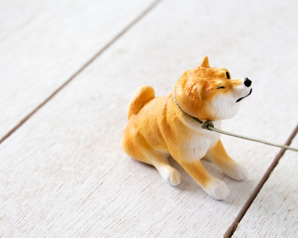 柴犬 Shiba Inu 不想回家的柴犬 /手工雕刻擺飾 / 附牽繩 第6張的照片