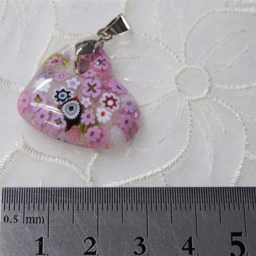 【未使用極美品】ミルフィオリ　ペンダントトップ　ベネチアンガラス　ムラーノガラス ベネチアンガラス ペンダントトップ ミルフィオリ | チェコガラス