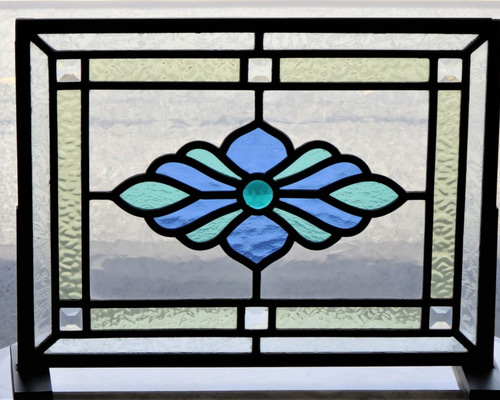 ステンドグラスパネル　扉(1枚) 送料無料 ステンドグラス パネル 建築 窓 ドア 桜 : ステンド