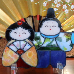 ステンドグラスの小さなお雛様 その他インテリア雑貨 osamukanchan