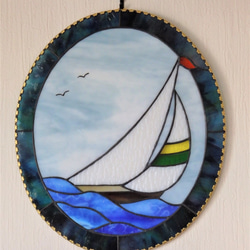 ✴︎:.｡光の魔法を纏うステンドグラスのクリスマスリース（グリーン