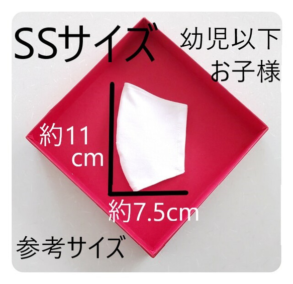 ラス1【薄型立体マスク２枚組 SSｻｲｽﾞ幼児用】水色ハリネズミ  暑さ軽減 さらし 洗って使える 3枚目の画像