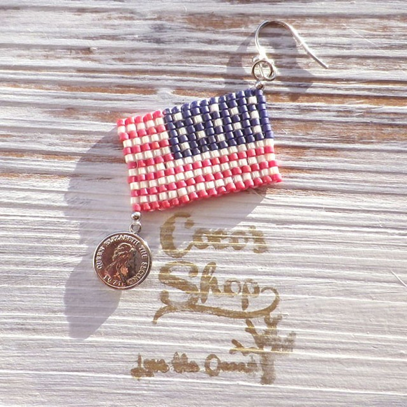 Flag One Yar  Pierce　～Aamericanflag&Coin～ 1枚目の画像