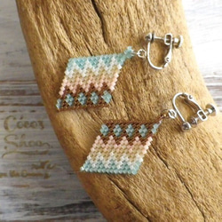 Rhombus Earring 　Native pattern 1枚目の画像