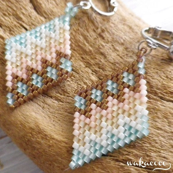 Rhombus Earring 　Native pattern 2枚目の画像