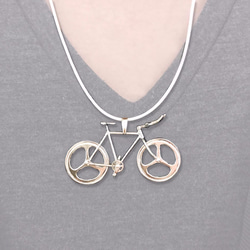 自転車ペンダント ドロップハンドル - Gold 3枚目の画像