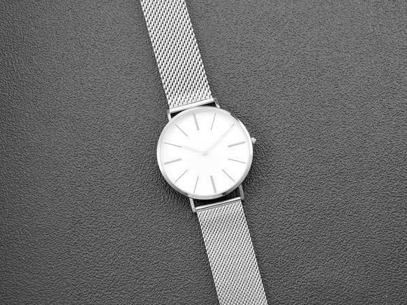 Nameless 薄裝 簡約幼長條紋手錶 配米蘭帶 中性 全球免運 第5張的照片