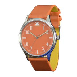 Nameless 男裝 大數字手錶 橙色錶面 橙色錶帶 男裝手錶 全球免運 第1張的照片