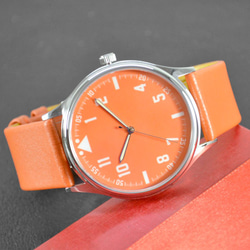Nameless 男裝 大數字手錶 橙色錶面 橙色錶帶 男裝手錶 全球免運 第4張的照片