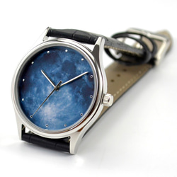 聖誕禮物 - 月球手錶 (Peacock Blue) - 男女兼用 - 全球免運 第4張的照片