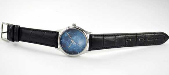 聖誕禮物 - 月球手錶 (Peacock Blue) - 男女兼用 - 全球免運 第5張的照片