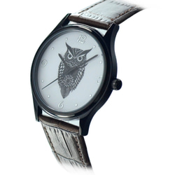貓頭鷹手錶 (黑色) - 男女兼用 - 全球免運 第2張的照片