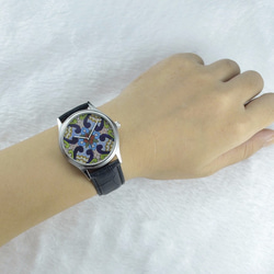 藝術磁磚花紋手錶 - 全球免運費 第1張的照片