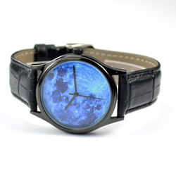 月球手錶 (藍色) 黑殼 I 男女兼用 I 全球免運 第3張的照片